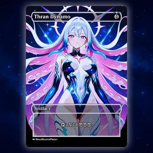 Thran Dynamo Anime Waifu Einzelkarte Proxy-Karte Individuell für EDH Kommandant Geschenk für Sie / Ihn
