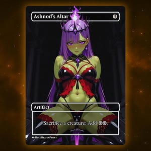 Ashnod&#39;s Altar Anime Waifu Single Card Proxy Card Custom For EDH Commander Gift For Him/Her