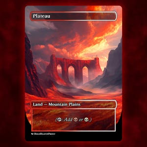 Plateau Land Anime Waifu Einzelkarte Proxy-Karte Individuell für EDH Kommandant Geschenk für Sie / Ihn
