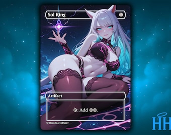 Sol Ring Anime Waifu Single Card Proxy Card Custom For EDH Commander Gift For Him/Her