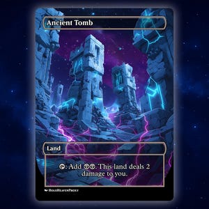 Antikes Grab Land Anime Waifu Einzelkarte Proxy-Karte Kundenspezifisches für EDH Kommandanten Geschenk für Sie / Ihn