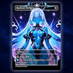 Hedron Archive Anime Waifu Single Card Proxy Card Custom For EDH Commander Gift For Him/Her