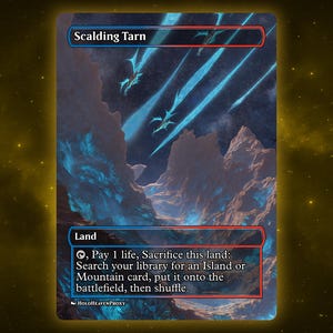 Scalding Tarn Land Waifu Single Card Proxy Card Custom For EDH Commander Gift For Him/Her