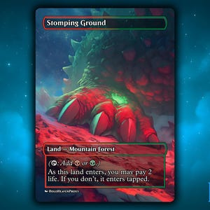 Tarjeta proxy de una sola tarjeta de anime Waifu de Stomping Ground Land, personalizada para el comandante EDH, regalo para él/ella