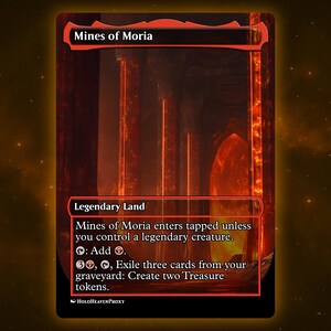 Mines of Moria Land Anime Waifu Einzelkarte Proxy-Karte Individuell für EDH Kommandant Geschenk für Sie / Ihn