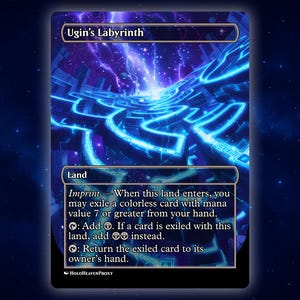 Ugins Labyrinth Land Anime Waifu Einzelkarte Proxy-Karte Kundenspezifisch für EDH Kommandant Geschenk für Sie / Ihn