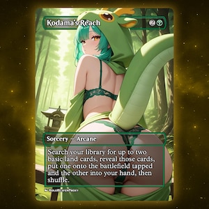 Anime Waifu Proxy Card: Custom EDH Commander Gift