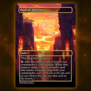 Path of Ancestry Land Anime Waifu Einzelkarte Proxy-Karte Individuell für EDH Kommandant Geschenk für Sie / Ihn