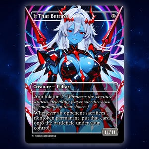 Es, das verrät Anime Waifu Single Card Proxy Card Custom für EDH Kommandant Geschenk für Sie / Ihn