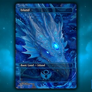 Tarjeta proxy individual de Island Land Waifu, personalizada para comandante EDH, regalo para él/ella