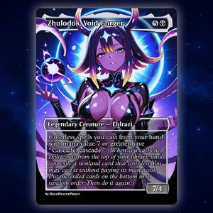 Zhulodok, Void Gorger V3 Anime Waifu Einzelkarte Proxy-Karte Individuell für EDH Kommandant Geschenk für Sie / Ihn