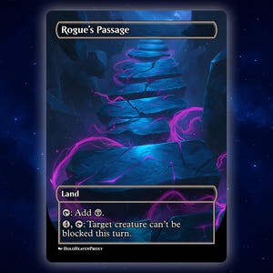 Rogue's Passage Land Anime Waifu Einzelkarte Proxy-Karte Individuell für EDH Kommandant Geschenk für Sie / Ihn