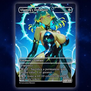 Ulamog's Dreadsire Anime Waifu Einzelkarte Proxy-Karte Individuell für EDH Kommandant Geschenk für Sie/Ihn