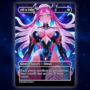 Cartão proxy de anime Waifu All Is Dust personalizado para comandante EDH, presente para ele/ela