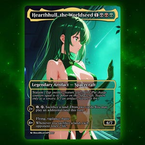 Anime Waifu Proxy Card: Hearthhull Worldseed V3 Custom EDH Commander