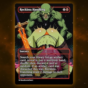 Reckless Handling Anime Waifu Einzelkarte Proxy-Karte Individuell für EDH Kommandant Geschenk für Sie / Ihn