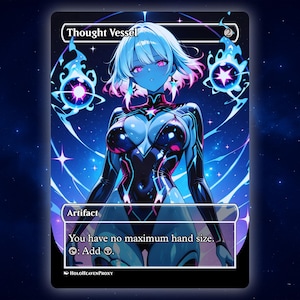 Gedanke Gefäß Anime Waifu Einzelkarte Proxy-Karte Individuell für EDH Kommandant Geschenk für Sie / Ihn