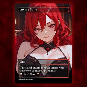 Suíte de Luxo Terra Anime Waifu Cartão Único Cartão Proxy Personalizado para Comandante EDH Presente para Ele/Ela