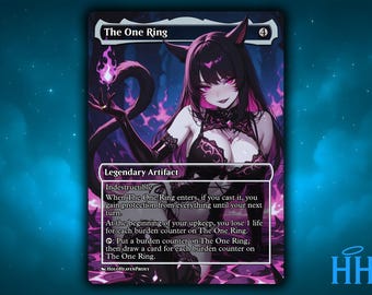 The One Ring Anime Waifu Single Card Proxy Card Custom For EDH Commander Gift For Him/Her