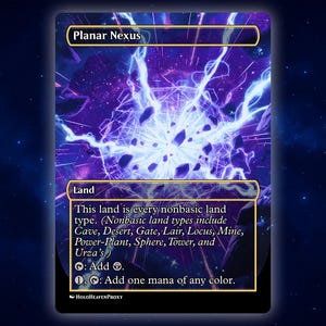 Planar Nexus Land Anime Waifu Einzelkarte Proxy-Karte Benutzerdefinierte für EDH Kommandant Geschenk für Sie / Ihn