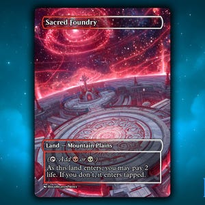 Tarjeta proxy individual de Waifu de Sacred Foundry Land, personalizada para comandante EDH, regalo para él/ella