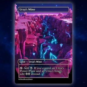 Urza's Mine Land Anime Waifu Einzelkarte Proxy-Karte Individuell für EDH Kommandant Geschenk für Sie / Ihn