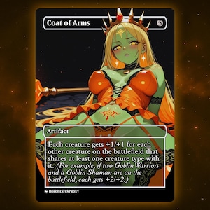 Wappen Anime Waifu Einzelkarte Proxy-Karte Individuell für EDH Kommandant Geschenk für Sie / Ihn