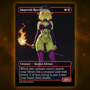 Imperial Werber Anime Waifu Einzelkarte Proxy-Karte Individuell für EDH Kommandant Geschenk für Sie / Ihn