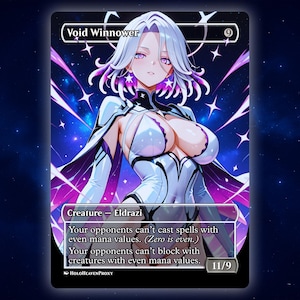 Void Winnower Anime Waifu Single Card Proxy Card Custom For EDH Commander Gift For Him/Her