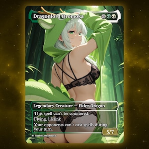 Dragonlord Dromoka Anime Proxy Card: Custom EDH Commander