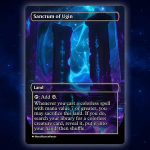 Sanctum of Ugin Land Anime Waifu Einzelkarte Proxy-Karte Individuell für EDH Kommandant Geschenk für Sie / Ihn