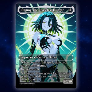 Ulamog, the Ceaseless Hunger Anime Waifu Einzelkarte Proxy-Karte Individuell für EDH Kommandant Geschenk für Sie / Ihn