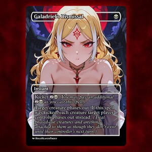 Carta de Proxy de Anime Waifu de Galadriel Dismissal, Carta Única Personalizada para Comandante EDH, Presente para Ele/Ela