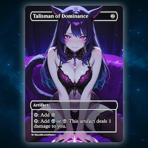 Talisman of Dominance Anime Waifu Single Card Proxy Card Custom For EDH Commander Gift For Him/Her