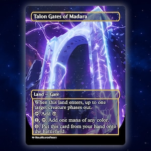 Talon Gates of Madara Land Anime Waifu Single Card Proxy Card Custom For EDH Commander Gift For Him/Her