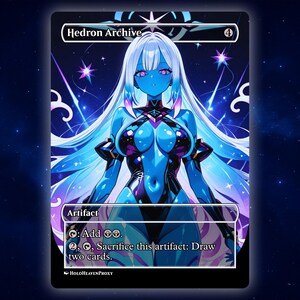 Carta de proxy personalizada para comandante EDH, presente para ele/ela, arquivo Hedron, anime, waifu