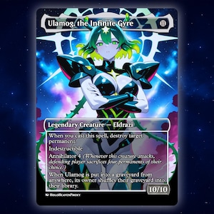 Ulamog, o Giro Infinito Anime Waifu Carta Proxy Única Personalizada para Comandante EDH Presente para Ele/Ela