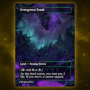 Anime Waifu Tomb Land Proxy Card: Custom EDH Commander