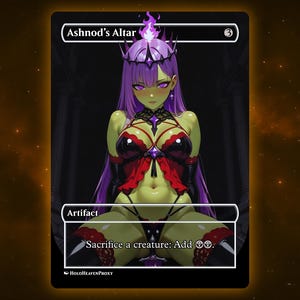 Ashnod's Altar Anime Waifu Einzelkarte Proxy-Karte Individuell für EDH Kommandant Geschenk für Sie / Ihn