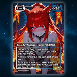 Lyse Hext Anime Waifu Single Card Proxy Card Custom For EDH Commander Gift For Him/Her