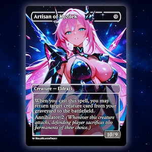 Artisan of Kozilek Anime Waifu Single Card Proxy Card Custom For EDH Commander Gift For Him/Her