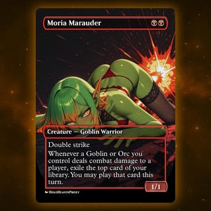 Moria Marauder Anime Waifu Einzelkarte Proxy-Karte Individuell für EDH Kommandant Geschenk für Sie / Ihn