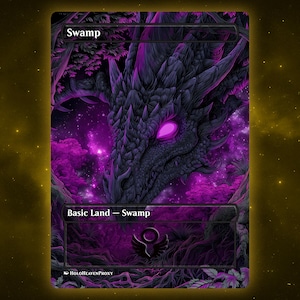 Anime Swamp Land Proxy Card: Custom EDH Commander Gift