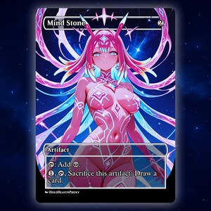 Mind Stone Anime Waifu Einzelkarte Proxy-Karte Individuell für EDH Kommandant Geschenk für Sie / Ihn