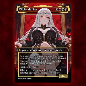 Elicia Markov V4 Anime Waifu Einzelkarte Proxy-Karte Benutzerdefinierte für EDH Kommandant Geschenk für Sie / Ihn