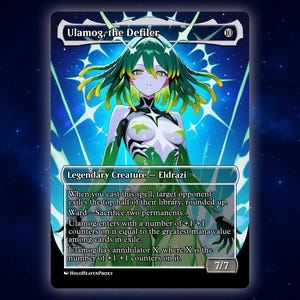 Ulamog, the Defiler Anime Waifu Einzelkarte Proxy-Karte Individuell für EDH Kommandant Geschenk für Sie / Ihn