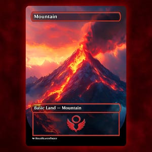 Cartão de Proxy Único de Anime Mountain Land Waifu Personalizado para Comandante EDH, Presente para Ele/Ela