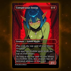 Auffällige Snoop Anime Waifu Einzelkarte Proxy-Karte Benutzerdefinierte für EDH Kommandant Geschenk für Sie / Ihn