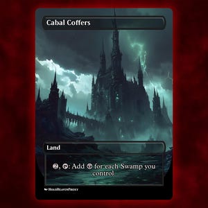 Cabal Coffers Land Anime Waifu Cartão Proxy Único Personalizado para Comandante EDH Presente para Ele/Ela