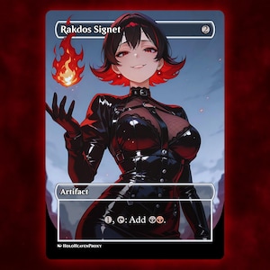 Rakdos Signet Anime Waifu Einzelkarte Proxy-Karte Benutzerdefinierte für EDH Kommandant Geschenk für Sie / Ihn